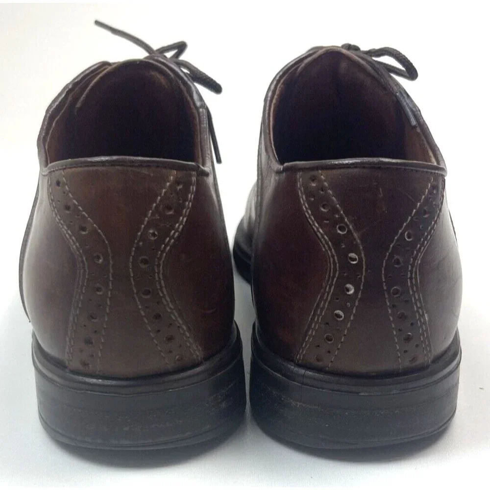 Johnston & Murphy Brown Leather Saddle Oxfords Size 10M #20-3806 Made in Italy